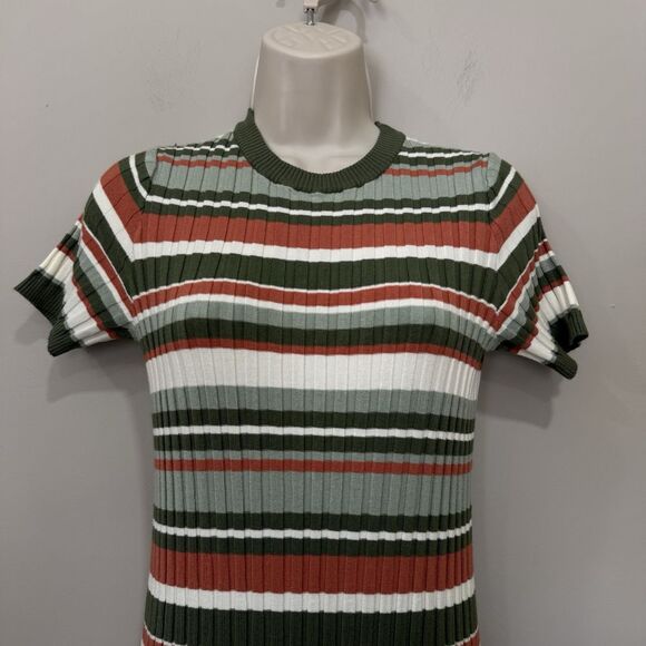 Sezane DOMITILLE Striped Knit Midi Dress Sz XS Bodycon - Picture 6 of 11